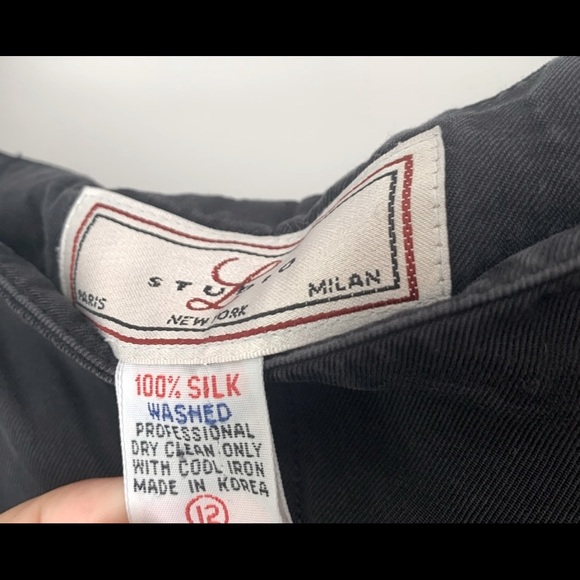 Vintage Silk Wide Leg High Waisted Pants - Picture 4 of 4